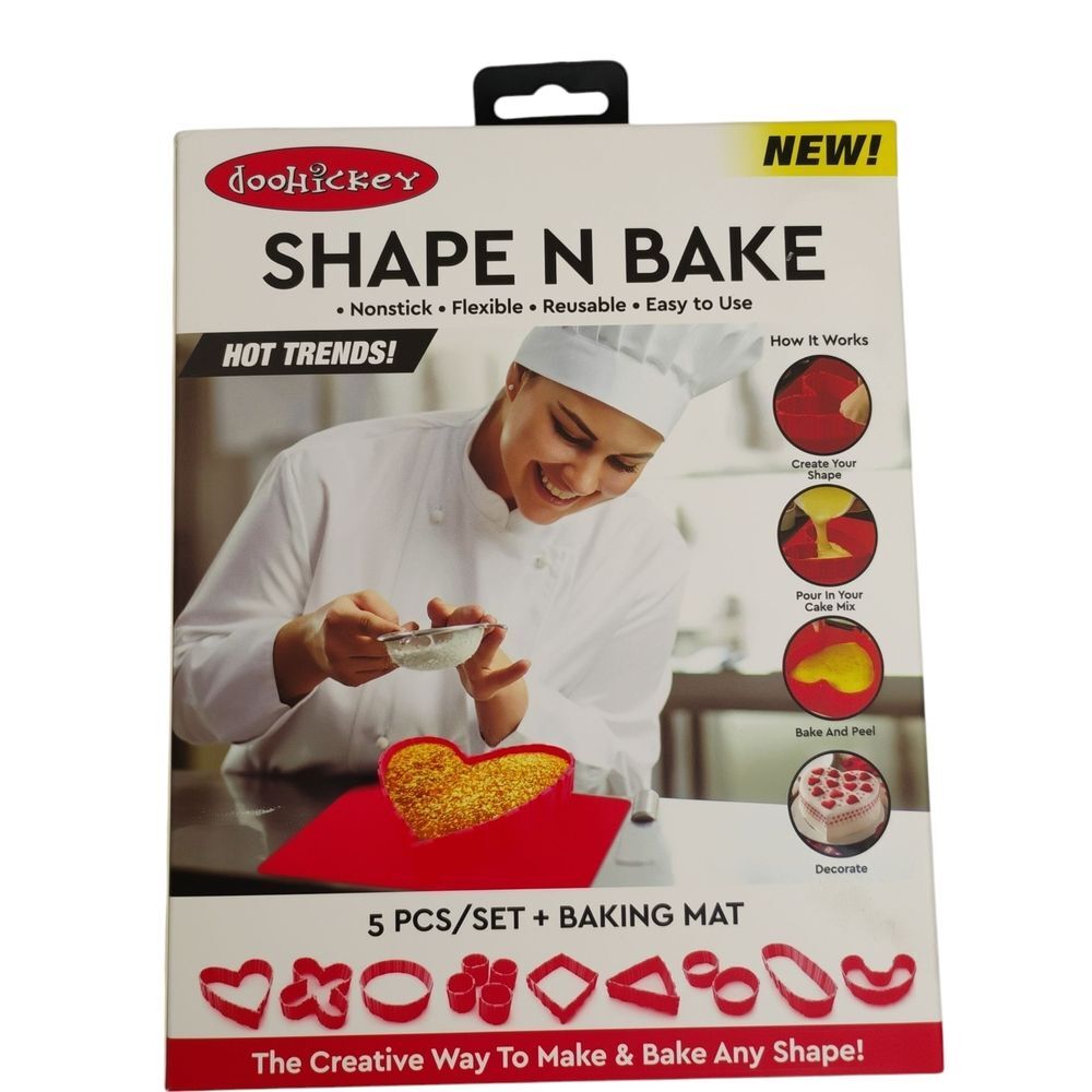 Shake N Bake Custom Mold Silicone Baking Mat and Baking Accessories Tool NWT